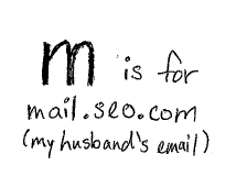 M is for my husband's email M is for my husband's email