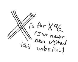 X is for X96 X is for X96
