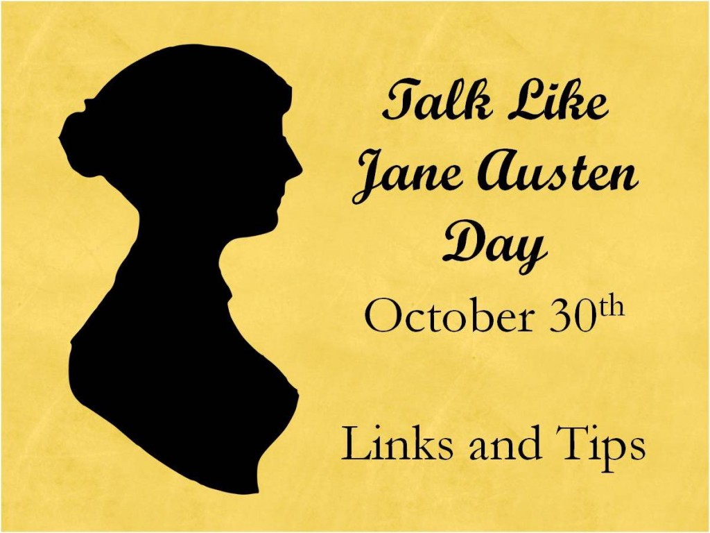 Talk Like Jane Austen Day Button