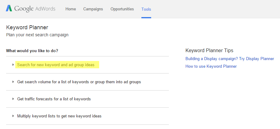 Optimizing Your Author Website for Google: Use Google Keyword Planner