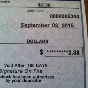 Royalty Check