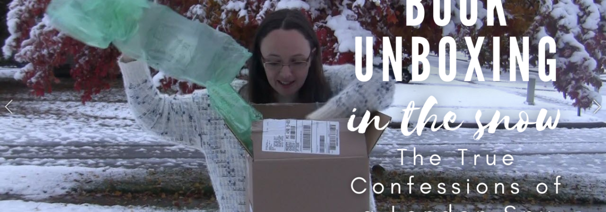 Book unboxing in the snow - The True Confessions of a London Spy