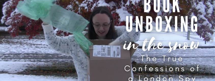 Book unboxing in the snow - The True Confessions of a London Spy