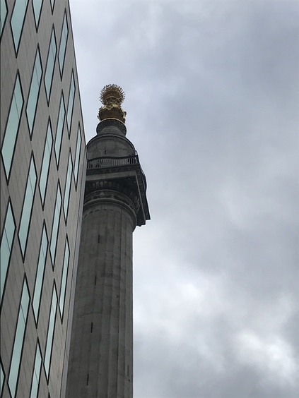 A view of the Monument to the Great Fire of London