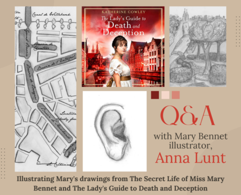 Q&A with Mary Bennet Illustrator, Anna Lunt. Illustrating Mary's drawings from The Secret Life of Miss Mary Bennet and The Lady's Guide to Death and Deception