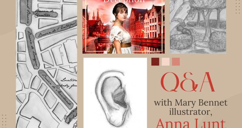 Q&A with Mary Bennet Illustrator, Anna Lunt. Illustrating Mary's drawings from The Secret Life of Miss Mary Bennet and The Lady's Guide to Death and Deception